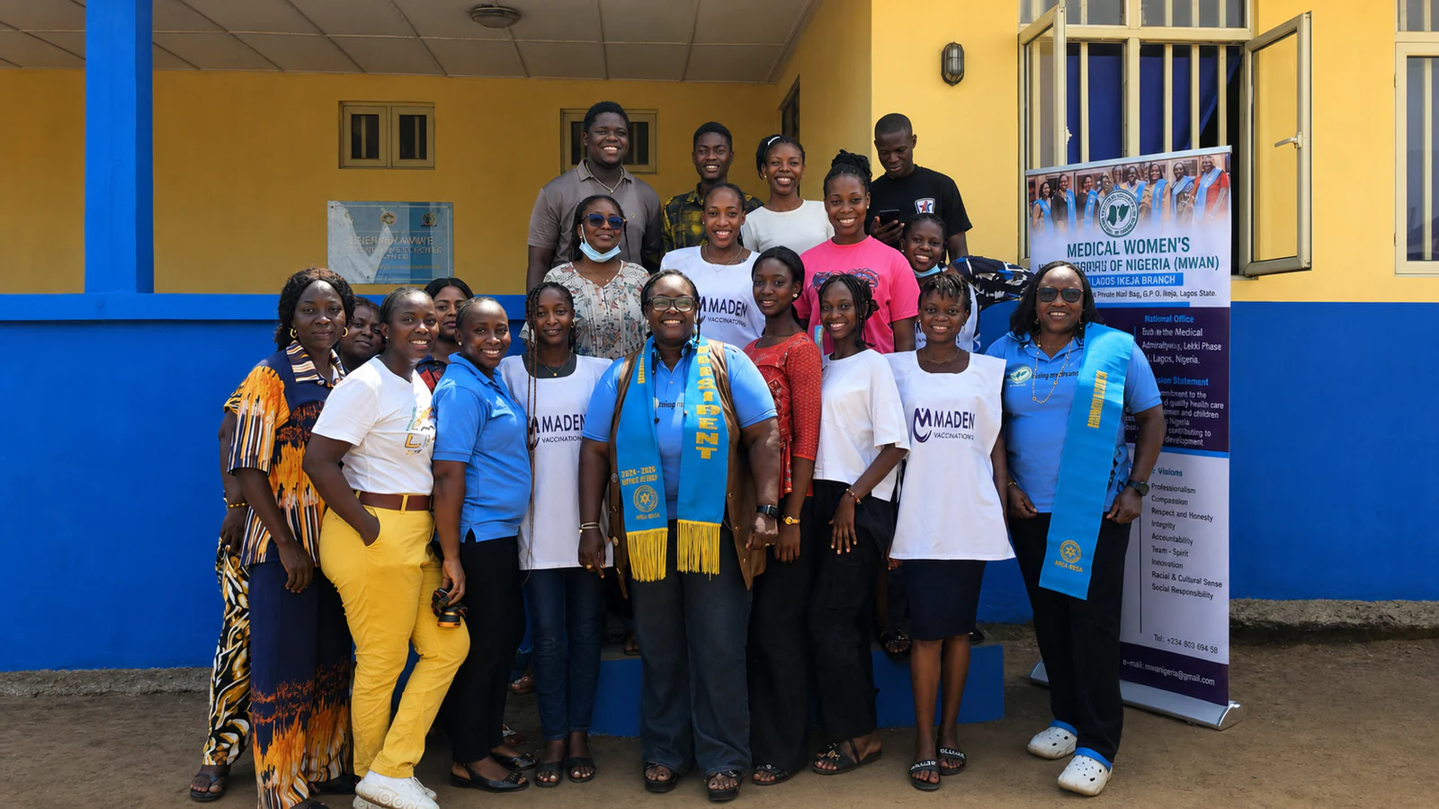NHF outreach team and partners at the Ejemuojavwe women's health outreach