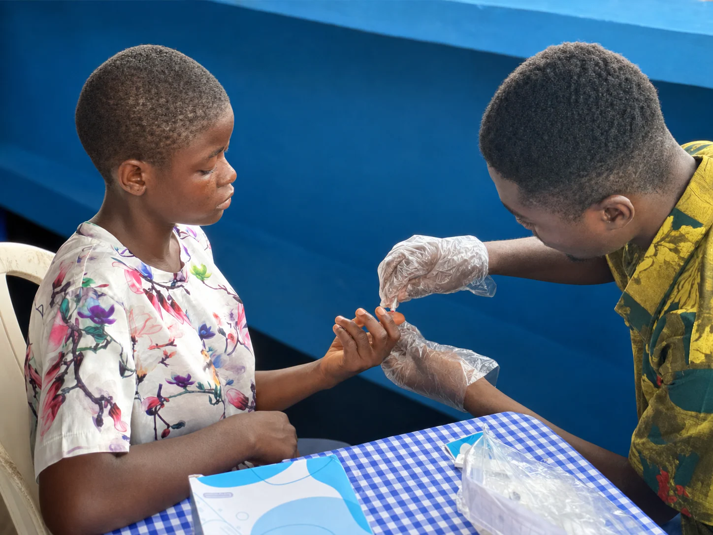Laboratory finger-prick screening during the Ejemuojavwe women's health outreach