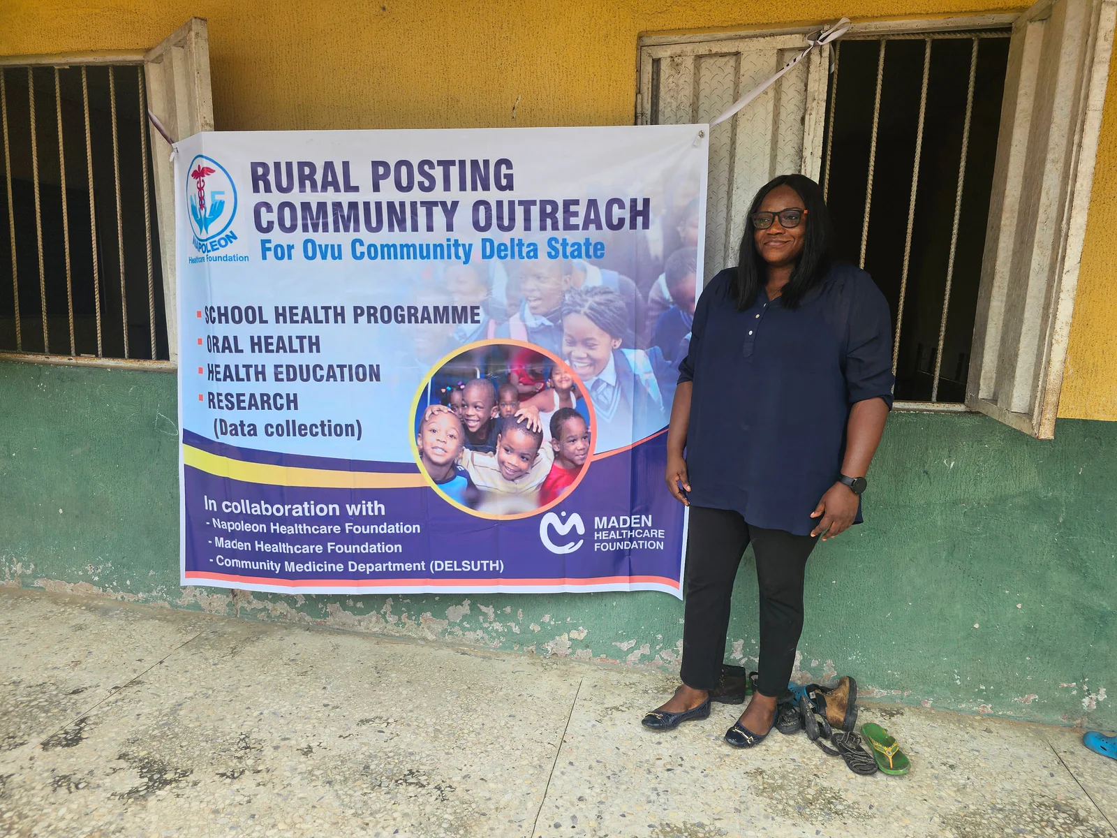 Scene from the Ovu School Health Programme, Okuodi Primary School