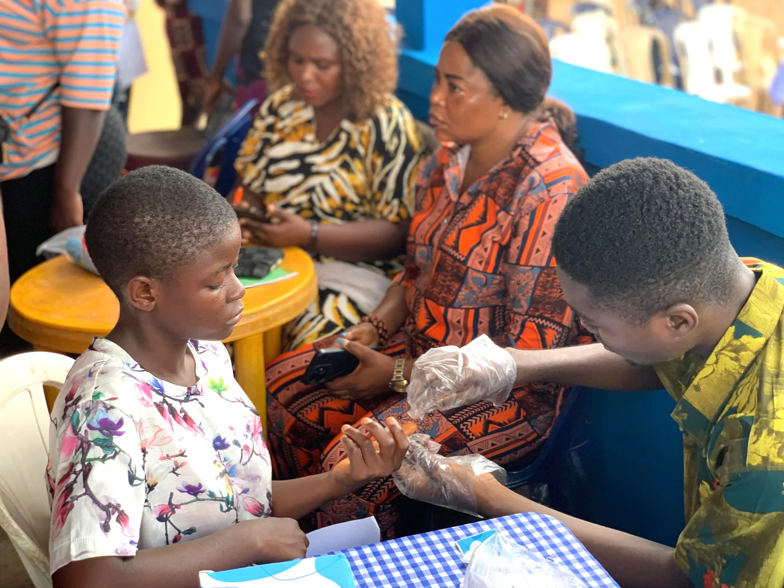Scene from the Ejemuojavwe women's health outreach