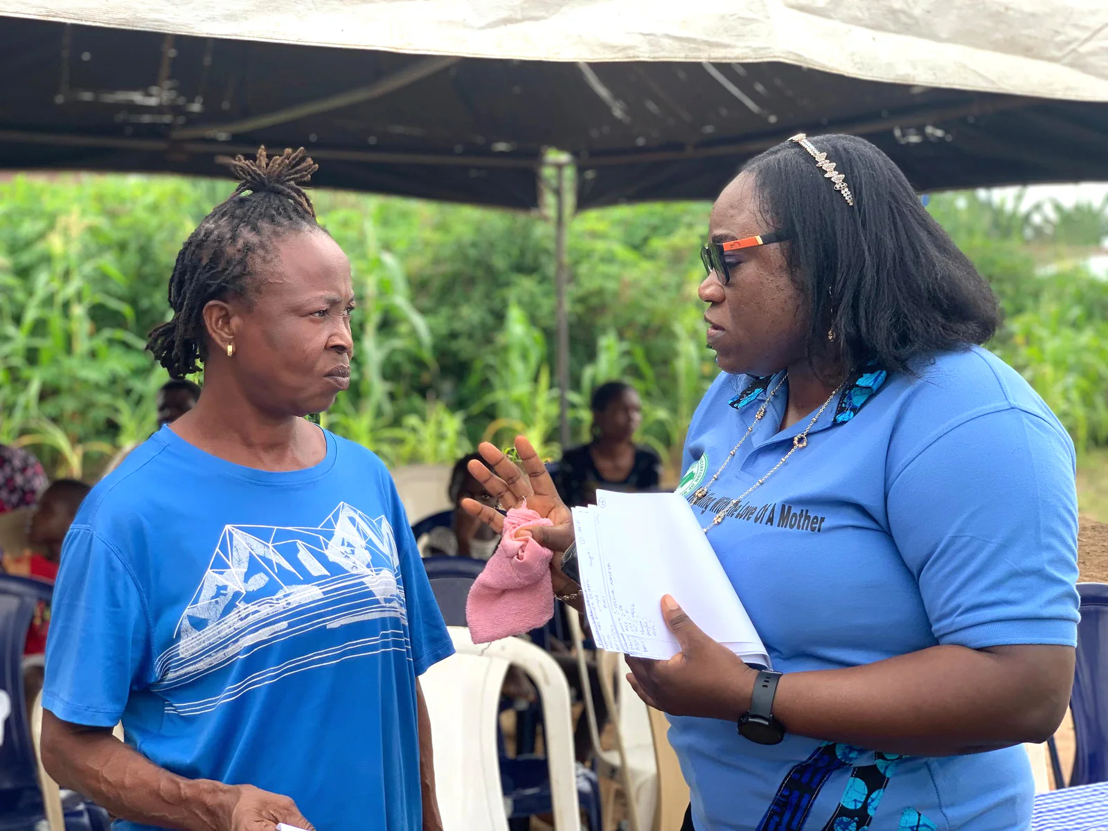 Scene from the Ejemuojavwe women's health outreach
